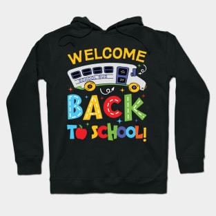 Welcome Back To School School Bus Gift For Boy Girl Kids Hoodie